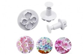 Set 3 cortantes flores Hortensia
